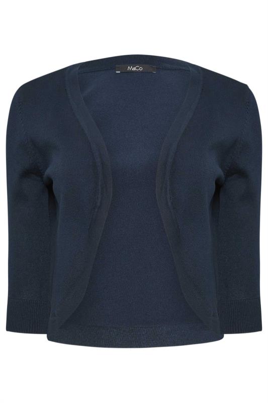 M&Co Navy Blue Cropped Cardigan | M&Co 5
