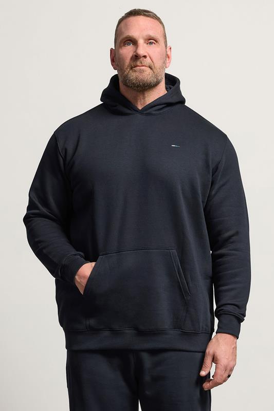 BadRhino Big & Tall Navy Blue Front Pocket Hoodie | BadRhino 1
