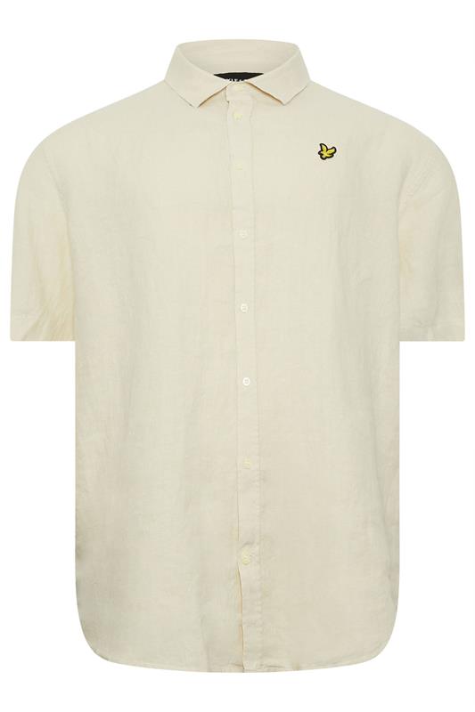Lyle & Scott Big & Tall Stone Brown Linen Shirt | BadRhino 2