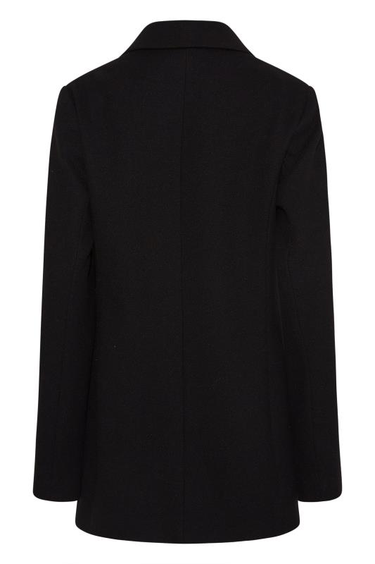 LTS Tall Women's Black Double Breasted Brushed Jacket | Long Tall Sally 7