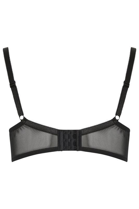 YOURS Plus Size Black Lace Padded Plunge Bra | Yours Clothing  6