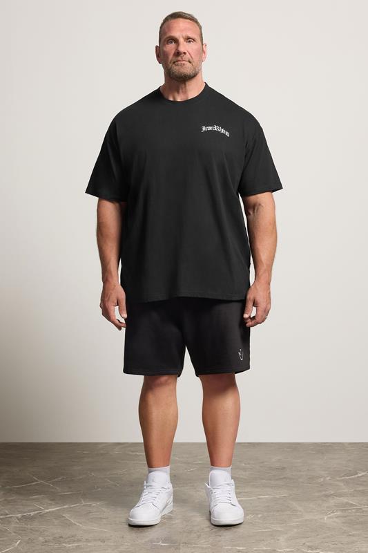 IronRhino Big & Tall Black Old English T-Shirt | BadRhino 1