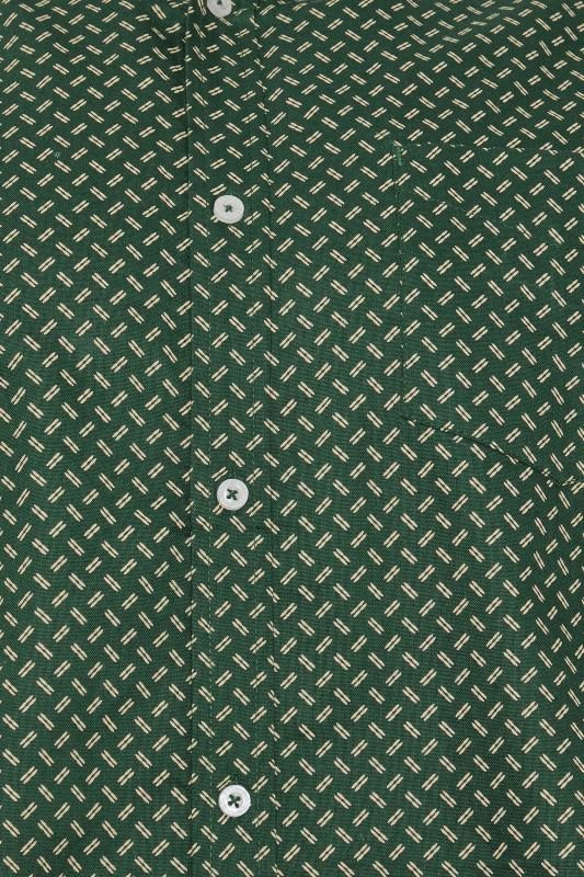 BadRhino Big & Tall Green Geometric Print Party Shirt | BadRhino 2