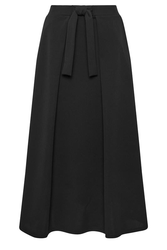 M&Co Black Tie Waist Midi Skirt | M&Co 5