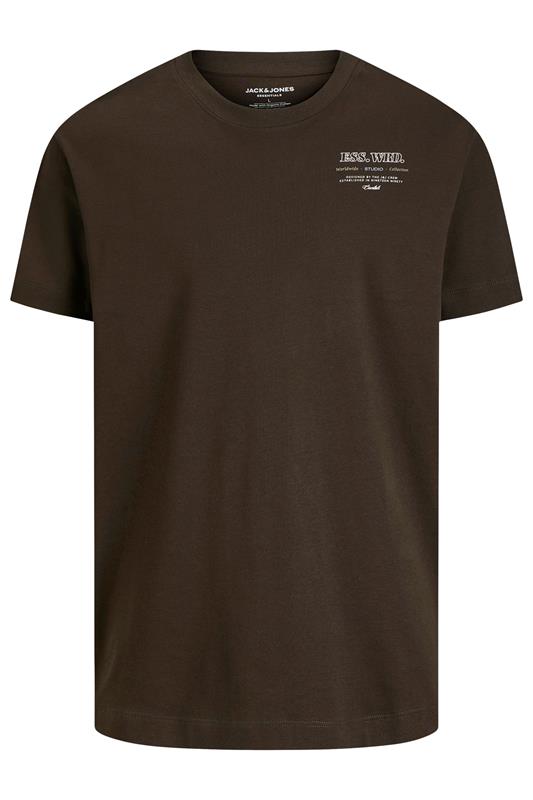 JACK & JONES Big & Tall Brown Studio Graphic T-Shirt | BadRhino 2