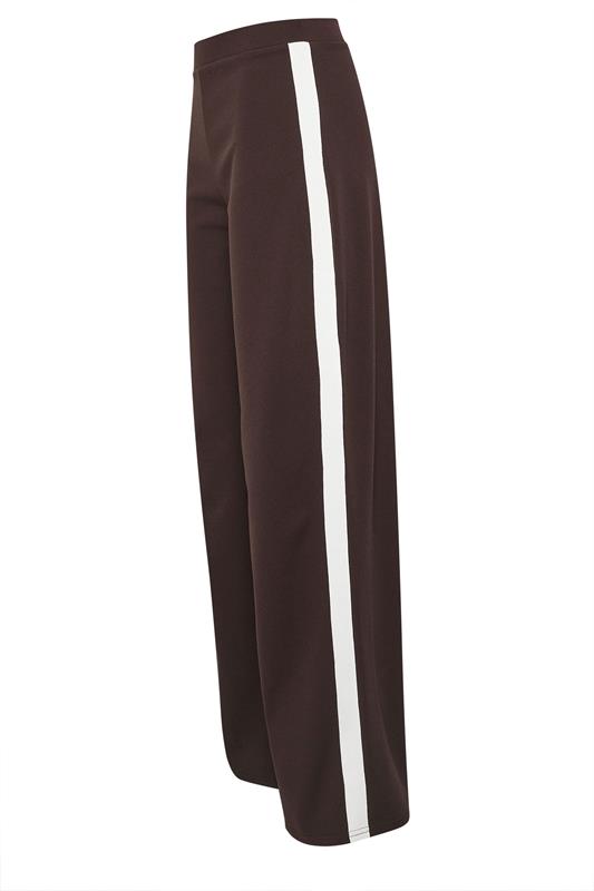 LTS Tall Brown Stripe Wide Leg Trousers | Long Tall Sally 6
