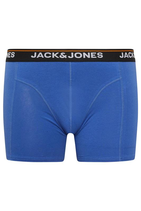 JACK & JONES Big & Tall 3 Pack Black/Blue/Orange Boxers | BadRhino 5