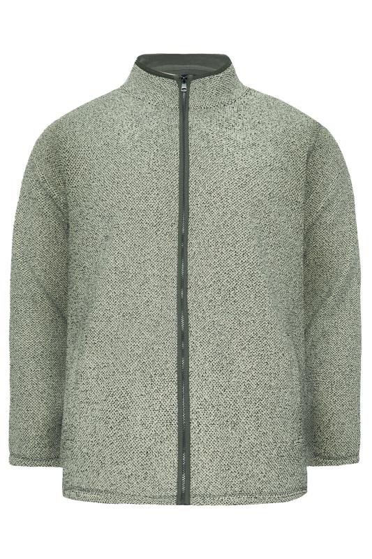 BadRhino Big & Tall Grey Textured Zip Through Fleece | BadRhino 4