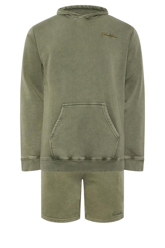 BadRhino Big & Tall Green Sun Bleached Hoodie & Short Set