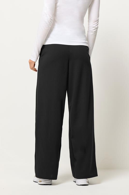 PixieGirl Petite Women's Black Scuba Wide Leg Trousers  2