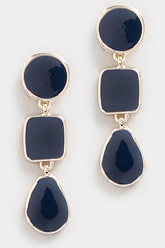  Yours Gold Tone Sapphire Blue Drop Earrings