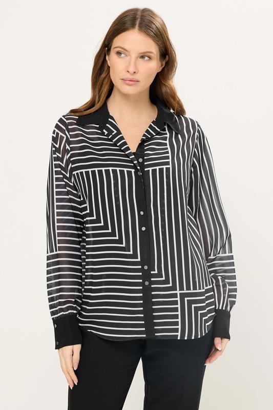 STAR Black Abstract Stripe Shirt | StarByJM 1
