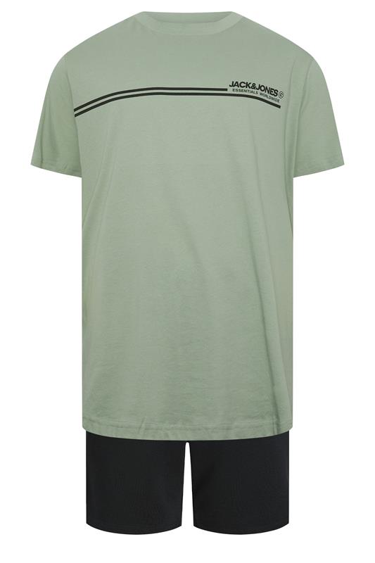 JACK & JONES Big & Tall Green T-Shirt & Shorts Set  4