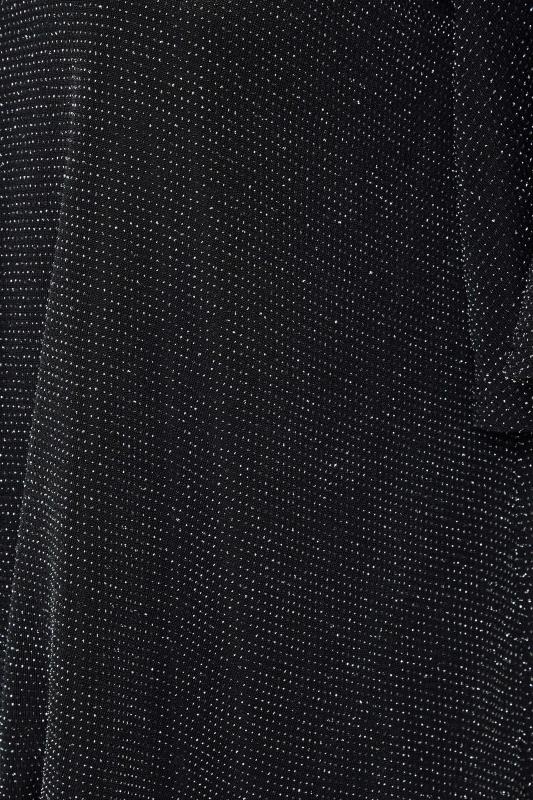 M&Co Black Brillo Angel Sleeve Wrap Top | M&Co 5