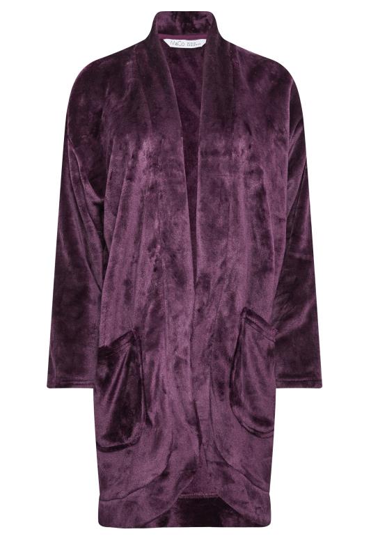 M&Co Burgundy Red Soft Touch Dressing Gown | M&Co 5