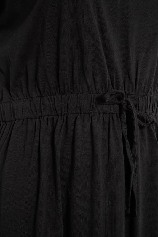 Plus Size Black Cotton T-Shirt Dress | Yours Clothing  6