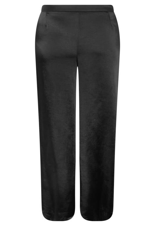 M&Co Black Satin Wide Leg Trousers | M&Co 6