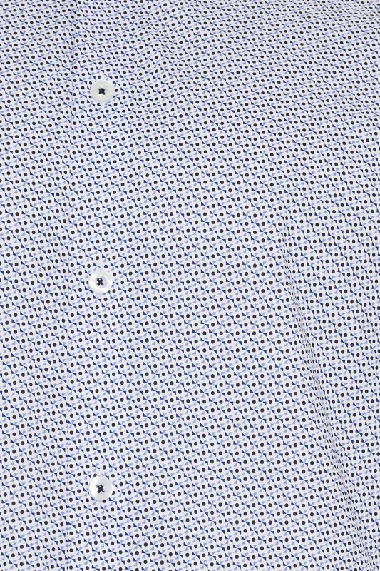 BadRhino Tailoring Big & Tall Blue Abstract Print Formal Shirt | BadRhino 5