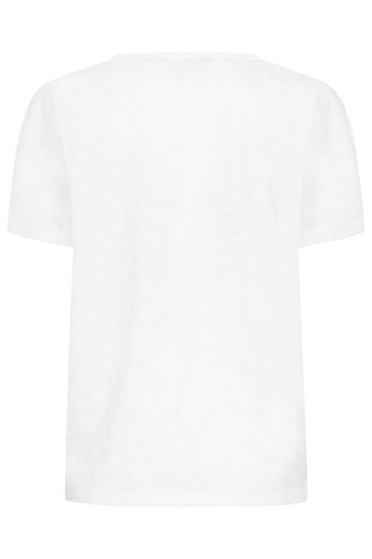 M&Co White V-Neck Cotton T-Shirt | M&Co 6