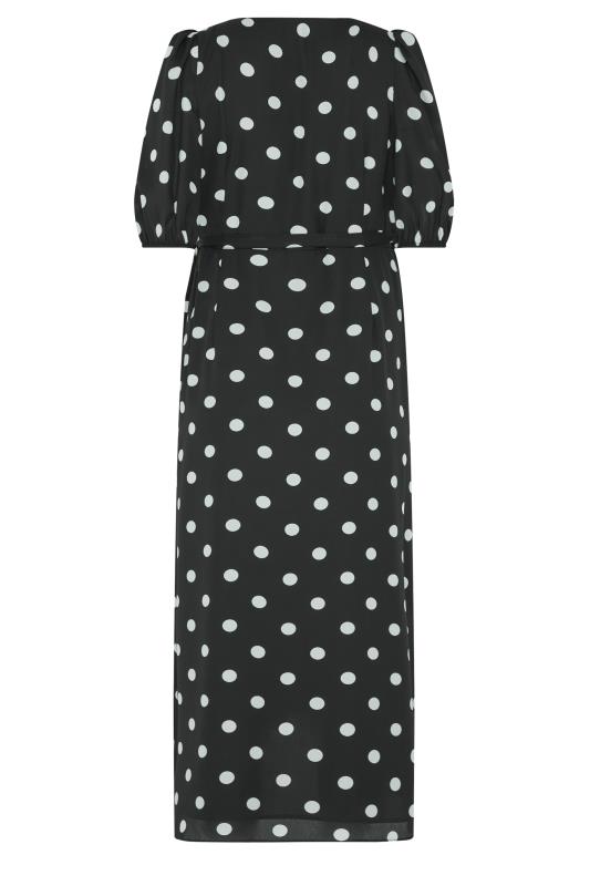 M&Co Black Polka Dot Wrap Dress | M&Co