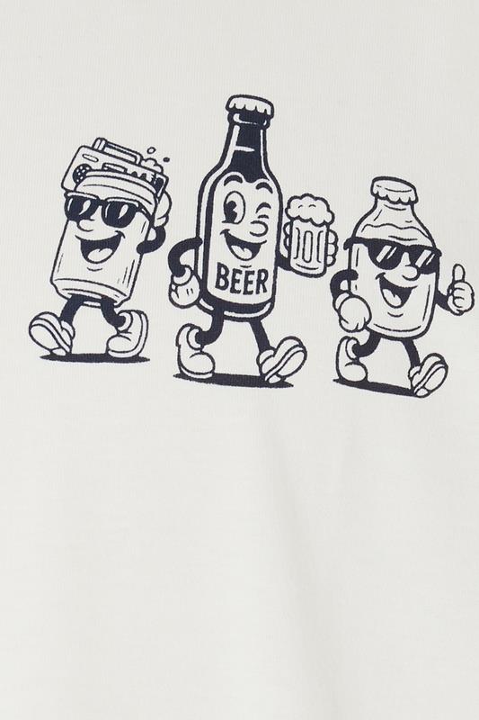 BadRhino Big & Tall Off White Beer Graphic T-Shirt | BadRhino 10