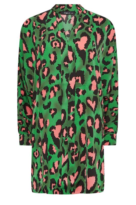 M&Co Dark Green Leopard Print Blouse | M&Co 6