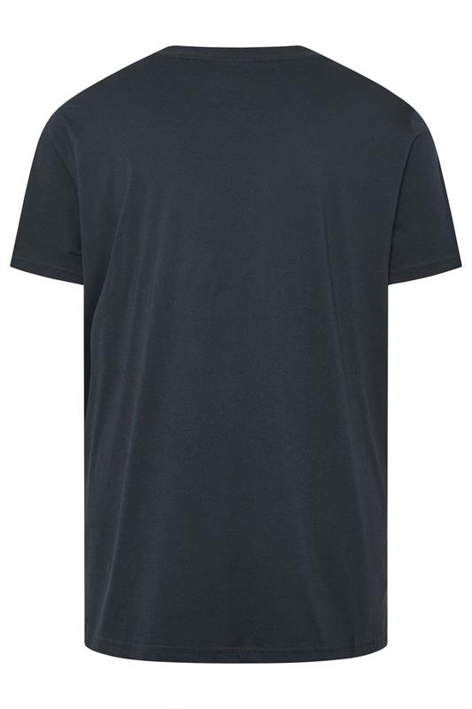 LYLE & SCOTT Big & Tall Navy Blue Laundry Graphic T-Shirt | BadRhino 4