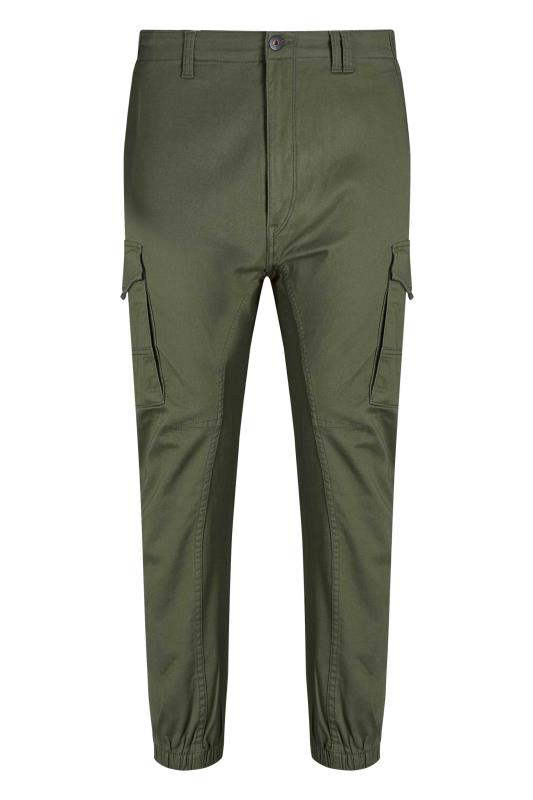 JACK & JONES Olive Green Cargo Trousers | BadRhino 2