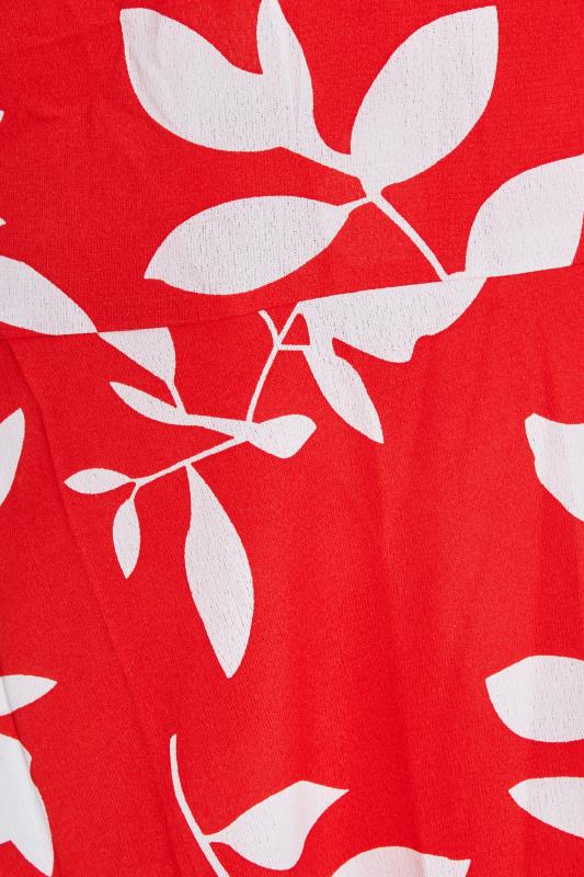 LTS Tall Women's Red Floral Print Midi Wrap Dress | Long Tall Sally  5