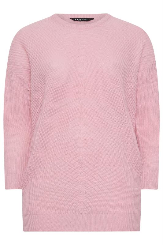 YOURS Plus Size Pink Essential Jumper | Yours Clothing 5