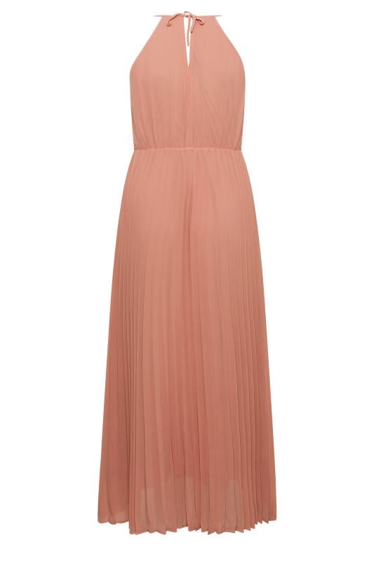YOURS LONDON Plus Size Pink Pleated Maxi Dress | Yours Clothing 7