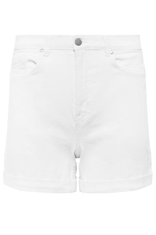PixieGirl White Mom Denim Shorts | PixieGirl 5