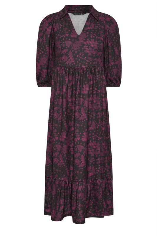 PixieGirl Petite Women's Burgundy Red Abstract Midi Dress | PixieGirl 5