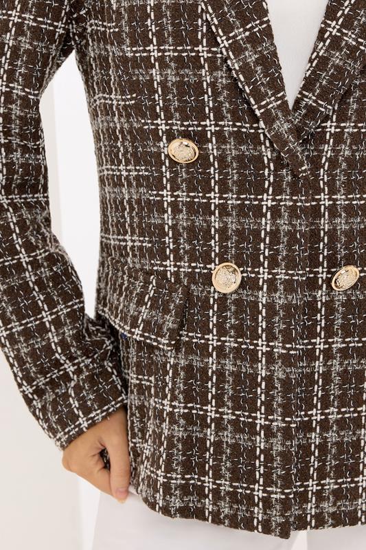STAR Chocolate Brown Checked Blazer | StarByJM 4