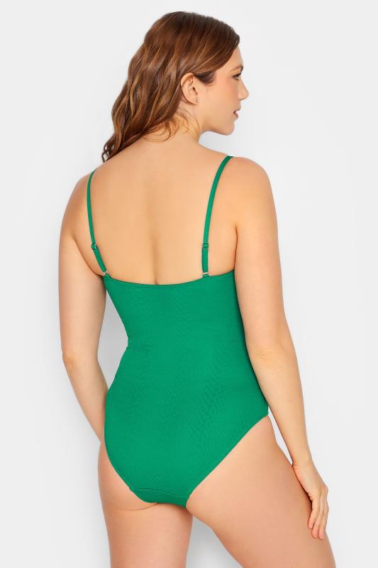 LTS Tall Dark Green Textured Swimsuit | Long Tall Sally  4