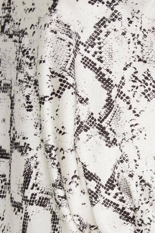 M&Co Ivory White Snake Print Wrap Front Blouse | M&Co 5