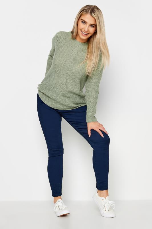 M&Co Green Funnel Neck Knitted Jumper | M&Co 2