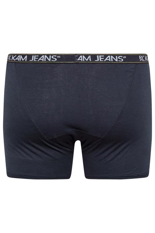 KAM 3 PACK Navy Blue & Grey Assorted Boxers | BadRhino 6