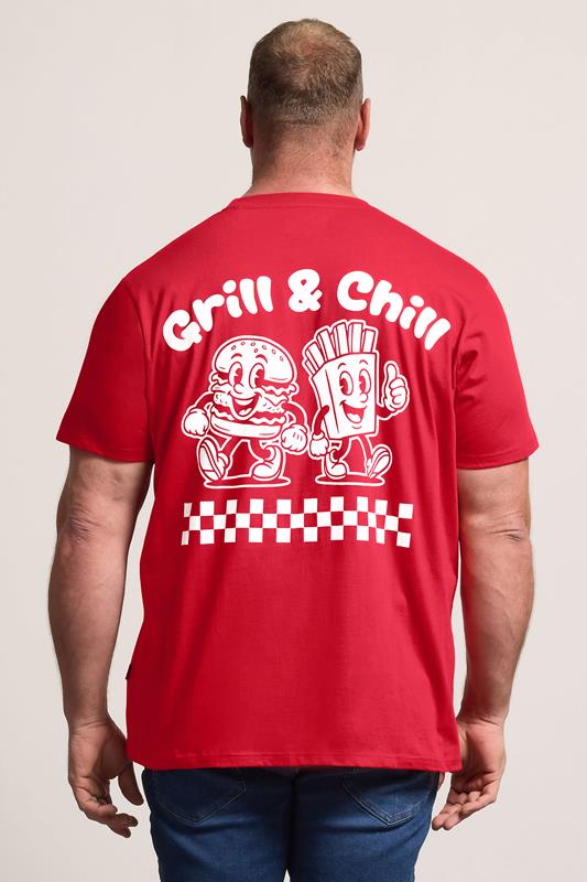 BadRhino Big & Tall Red 'Grill & Chill' T-Shirt | BadRhino 2