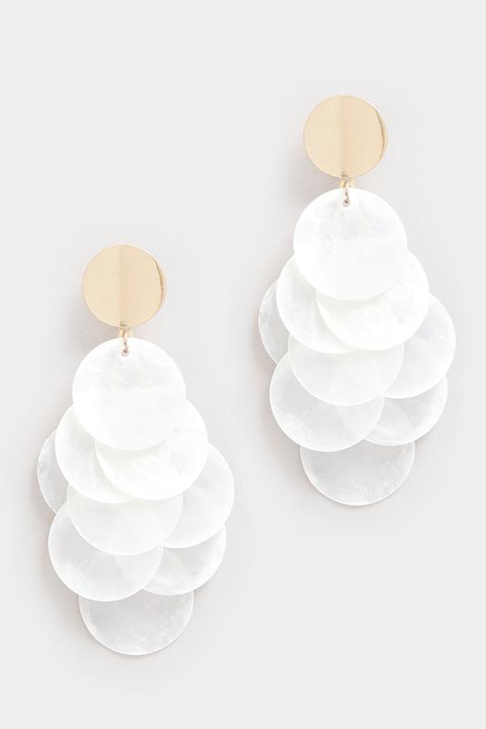  Yours Gold Tone Statement Shell Drop Earrings