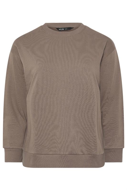 YOURSET Plus Size 2 PACK Chocolate Brown & Mocha Brown Sweatshirts | Yours Clothing 9