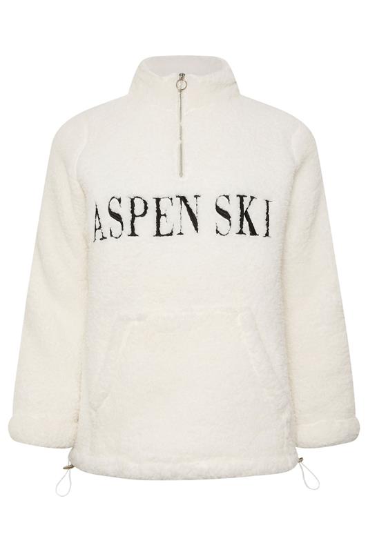 YOURS Plus Size Cream 'Aspen Ski' Teddy Borg Fleece | Yours Clothing 6