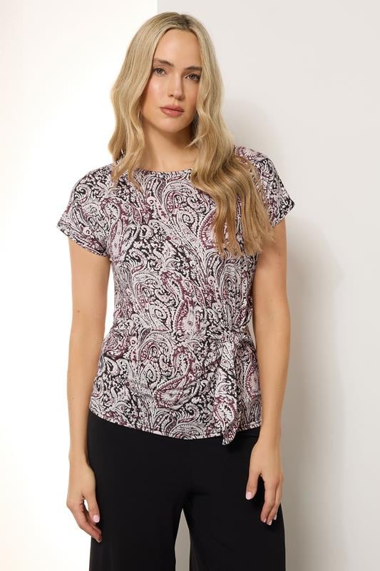 LTS Tall Black Paisley Side Tie Top | Long Tall Sally 1