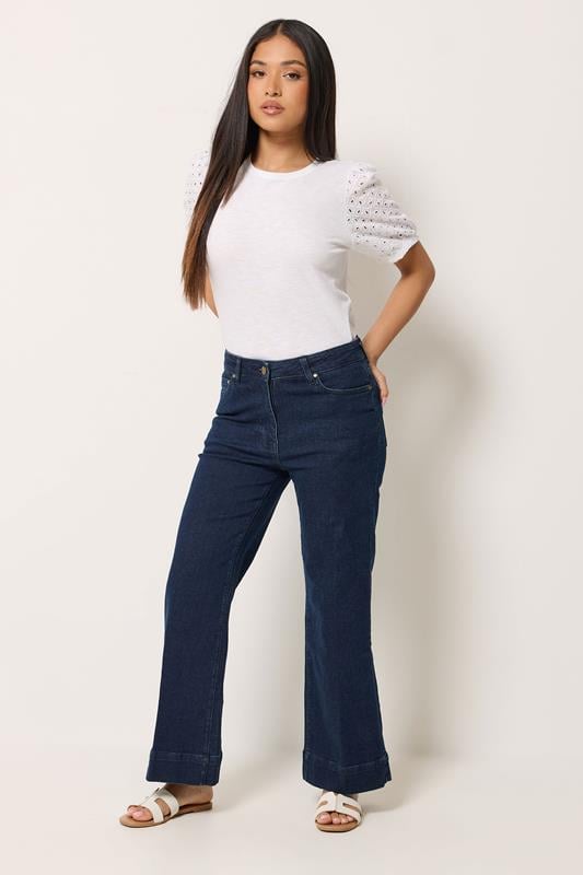  M&Co Dark Indigo Blue Flare Jeans