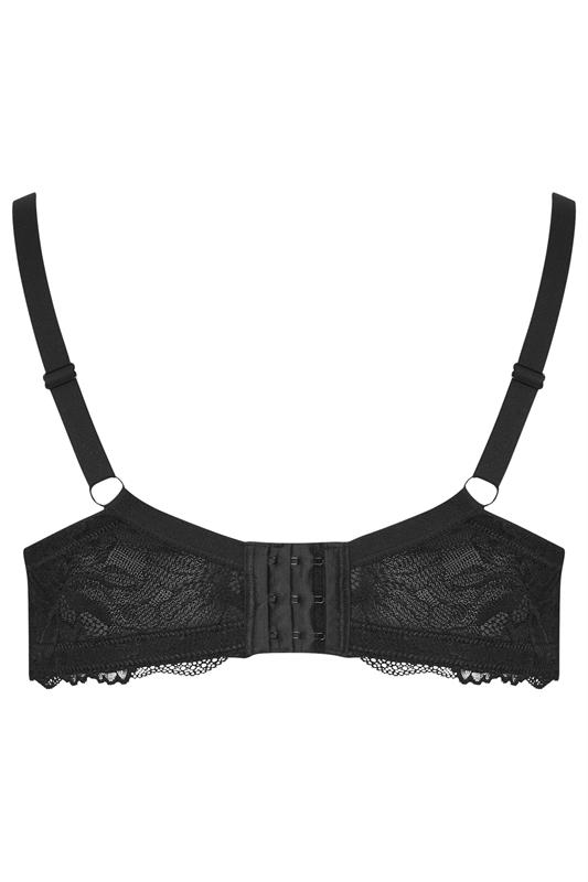 YOURS Plus Size Black Soft Touch Ribbed Underwired Bra | Yours Clothing 6
