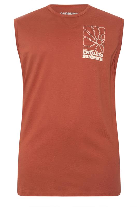 BadRhino Big & Tall Orange Graphic Vest Top | BadRhino 7