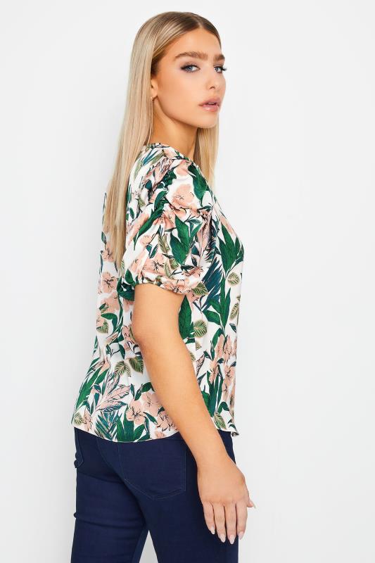 M&Co White Floral Print Puff Sleeve Blouse | M&Co  3