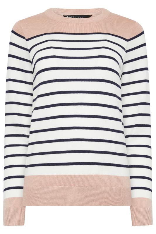 M&Co Petite Pink & White Stripe Jumper | M&Co 4