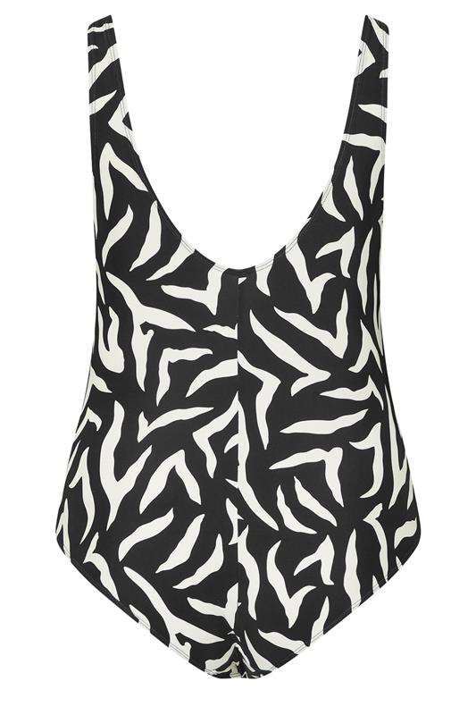 YOURS Plus Size Black Zebra Print Premium Swimsuit | Yours Clothing 8