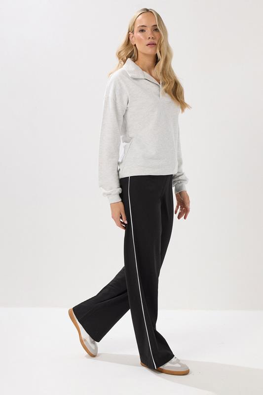 LTS Tall Black Striped Wide Leg Leggings | Long Tall Sally 2